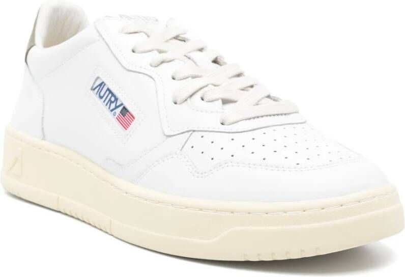 Autry Witte Leren Medalist Lage Sneakers White Heren