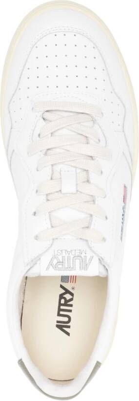 Autry Witte Leren Medalist Lage Sneakers White Heren