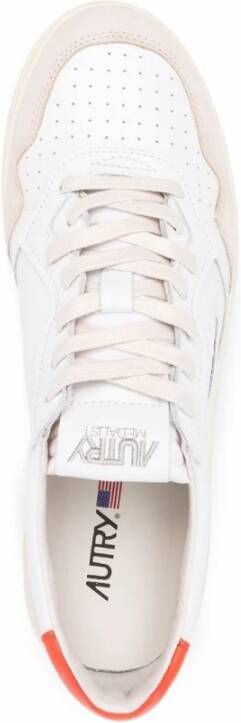 Autry Witte Leren Medalist Lage Sneakers Wit Heren