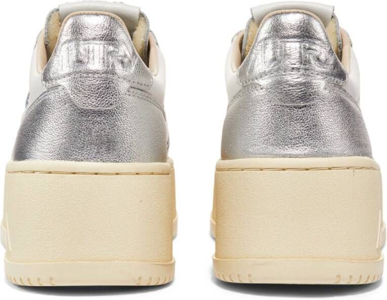 Autry Witte Leren Platform Sneakers Gray Dames