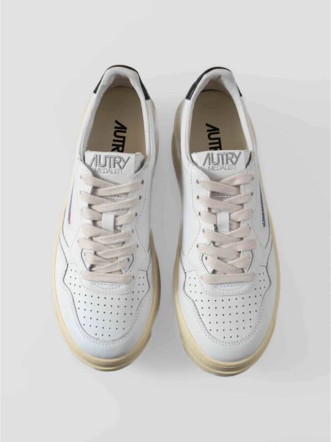 Autry Witte Leren Platform Sneakers White Dames