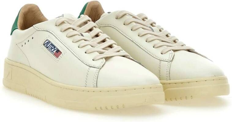 Autry Witte Leren Sneakers Dallas Stijl White Heren