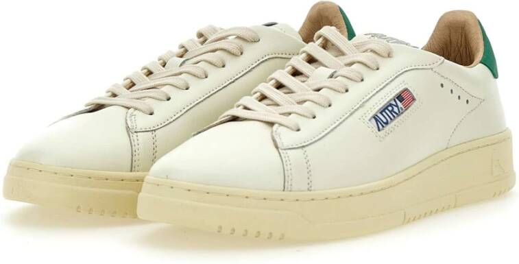 Autry Witte Leren Sneakers Dallas Stijl White Heren