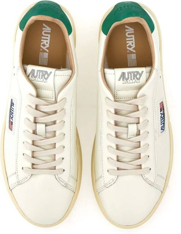 Autry Witte Leren Sneakers Dallas Stijl White Heren