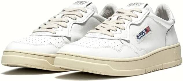 Autry Witte leren sneakers geïnspireerd op vintage White Heren