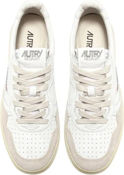 Autry Witte Leren Sneakers Medalist White Heren