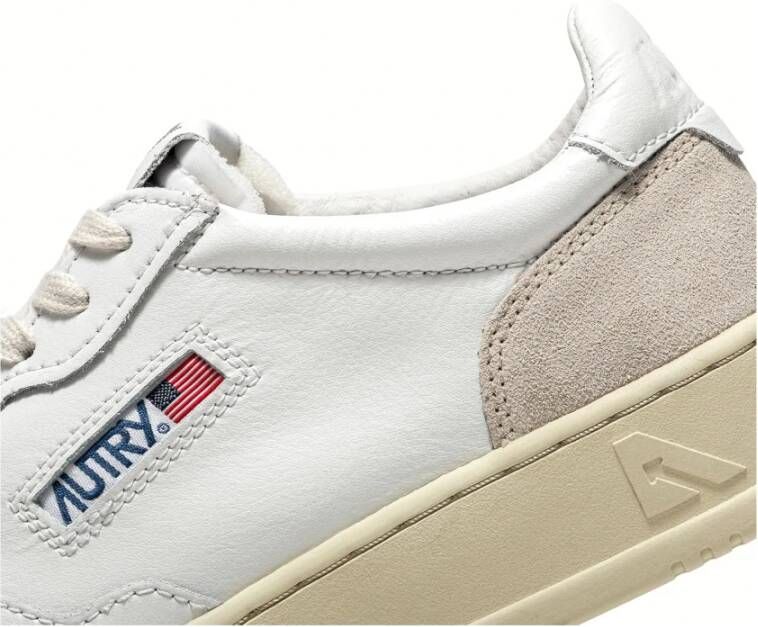 Autry Witte Leren Sneakers Medalist White Heren