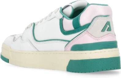 Autry Witte Leren Sneakers met Ademende Details White Dames