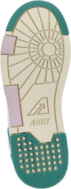 Autry Witte Leren Sneakers met Ademende Details White Dames