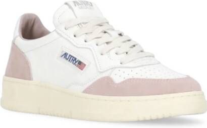 Autry Witte Leren Sneakers met Ademende Details White Dames