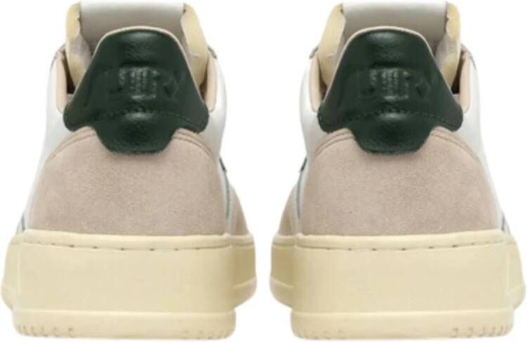 Autry Witte leren sneakers met beige suède White Heren