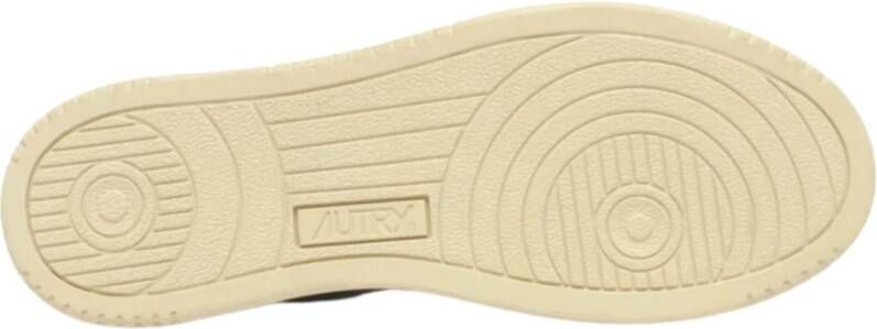 Autry Witte leren sneakers met beige suède White Heren