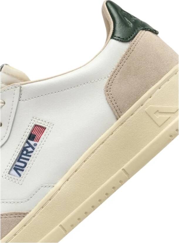 Autry Witte leren sneakers met beige suède White Heren