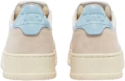 Autry Witte Leren Sneakers met Blauwe Achterkant Multicolor Dames