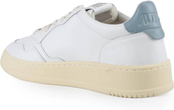 Autry Witte Leren Sneakers met Blauwe Details White Heren