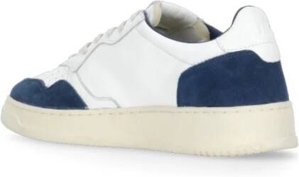 Autry Witte Leren Sneakers met Blauwe Details White Heren