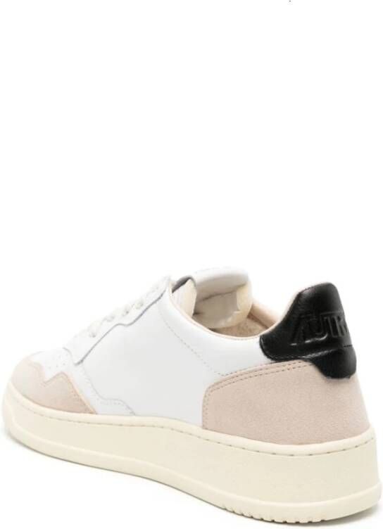 Autry Witte leren sneakers met colorblock-ontwerp White Heren