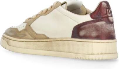 Autry Witte Leren Sneakers met Contrasterende Details Multicolor Dames