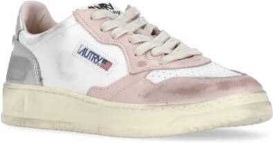 Autry Witte Leren Sneakers met Contrasterende Details White Dames