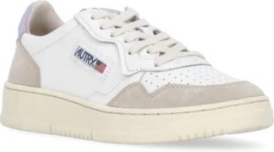 Autry Witte Leren Sneakers met Contrasterende Details White Dames