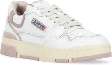 Autry Witte Leren Sneakers met Contrasterende Details White Dames