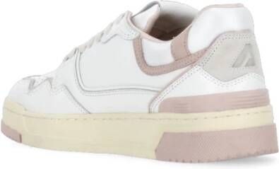 Autry Witte Leren Sneakers met Contrasterende Details White Dames