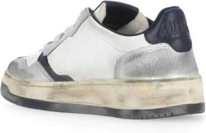 Autry Witte Leren Sneakers met Contrasterende Details White Dames