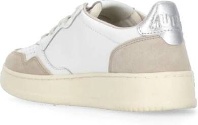 Autry Witte Leren Sneakers met Contrasterende Details White Dames