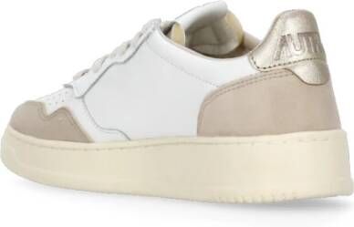 Autry Witte Leren Sneakers met Contrasterende Details White Dames