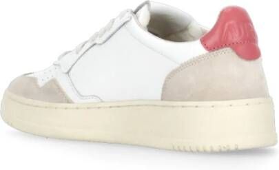 Autry Witte Leren Sneakers met Contrasterende Details White Dames