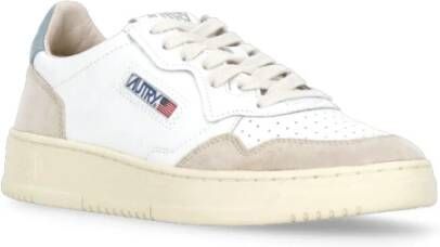 Autry Witte Leren Sneakers met Contrasterende Details White Dames