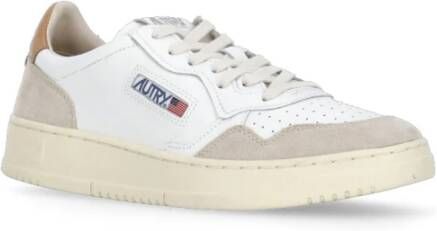 Autry Witte Leren Sneakers met Contrasterende Details White Dames