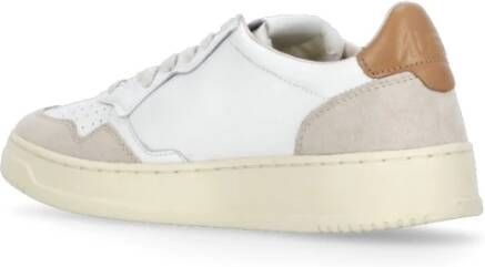 Autry Witte Leren Sneakers met Contrasterende Details White Dames