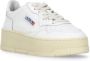 Autry Witte Leren Sneakers met Geperforeerde Details White Dames - Thumbnail 3