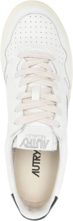 Autry Witte Leren Sneakers met Geperforeerde Details White Heren