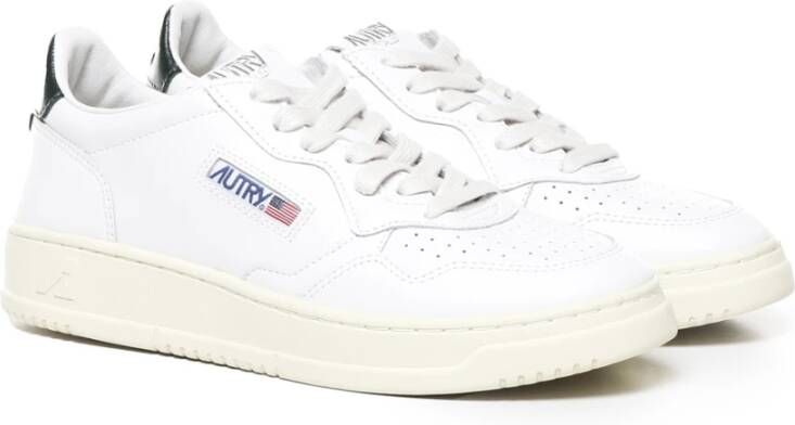 Autry Witte Leren Sneakers met Geperforeerde Tip White Heren