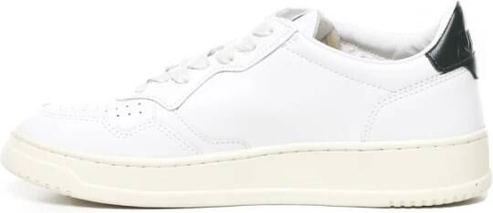 Autry Witte Leren Sneakers met Geperforeerde Tip White Heren