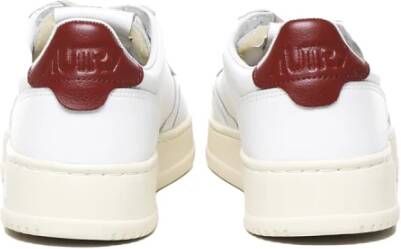 Autry Witte Leren Sneakers met Geperforeerde Tip White Heren