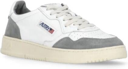 Autry Witte Leren Sneakers met Grijze Details Gray Heren