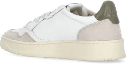 Autry Witte Leren Sneakers met Groene Details White Heren