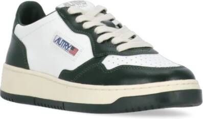 Autry Witte Leren Sneakers met Loged Details Black Heren