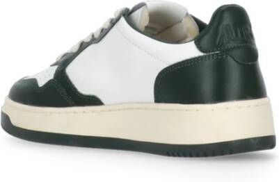 Autry Witte Leren Sneakers met Loged Details Black Heren