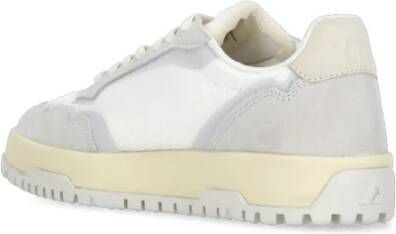 Autry Witte Leren Sneakers met Loged Details White Heren