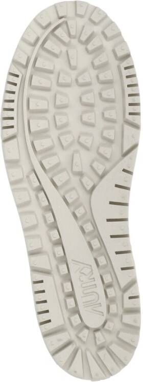 Autry Witte Leren Sneakers met Loged Details White Heren