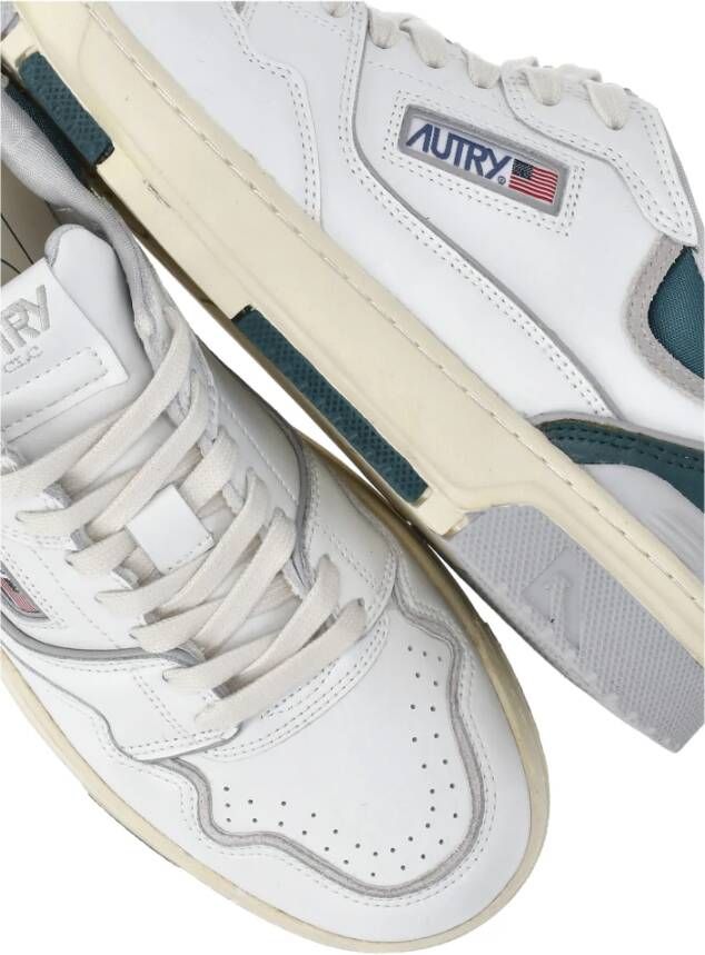 Autry Witte Leren Sneakers met Logo Detail White Heren