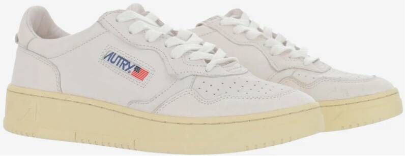 Autry Witte Leren Sneakers met Logo Details Wit Heren