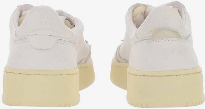 Autry Witte Leren Sneakers met Logo Details Wit Heren