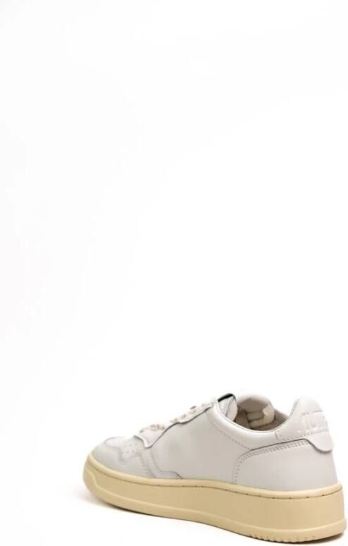 Autry Witte Leren Sneakers met Logo White Heren