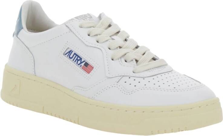 Autry Witte Leren Sneakers met Logodetail White Dames