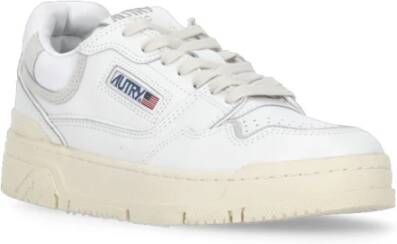 Autry Witte Leren Sneakers met Logodetails White Dames